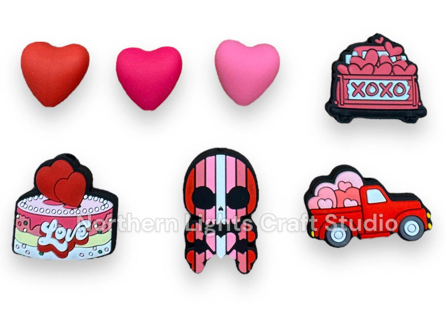 Valentine's Day Theme Silicone Focal Beads, Silicone Focal Beads, Silicone Heart Bead, Cupid Focal, Heart Focal, Hedgehog Focal Bead