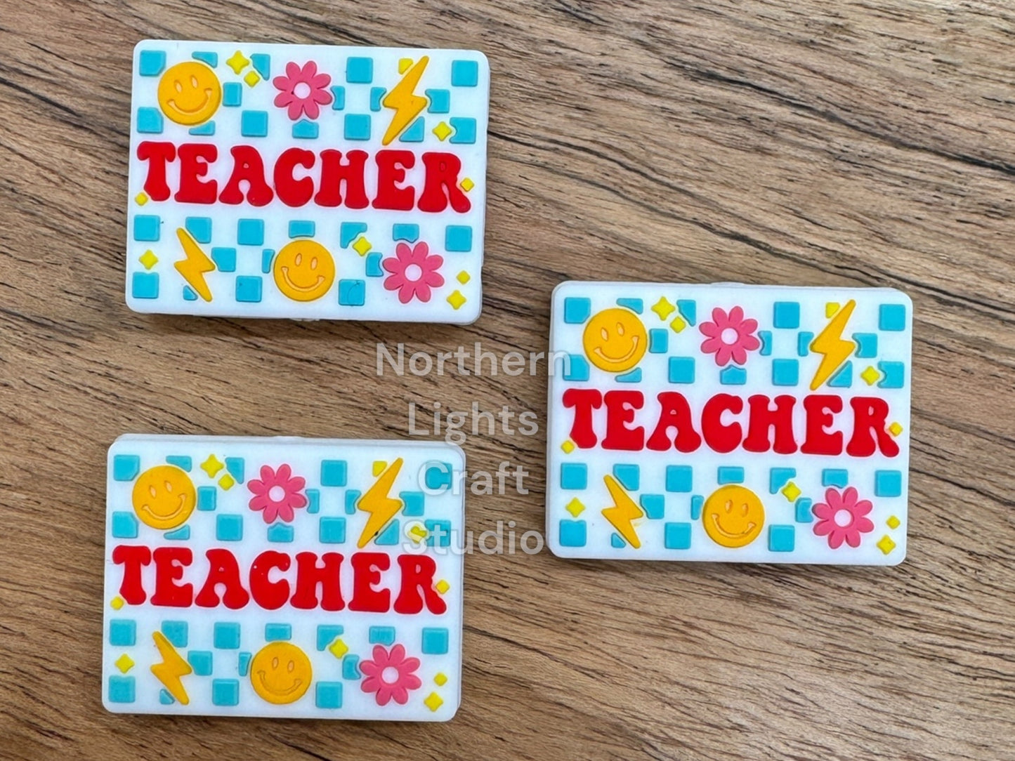 Teachers Checkered Focal, Teacher Focal, Teacher Charm