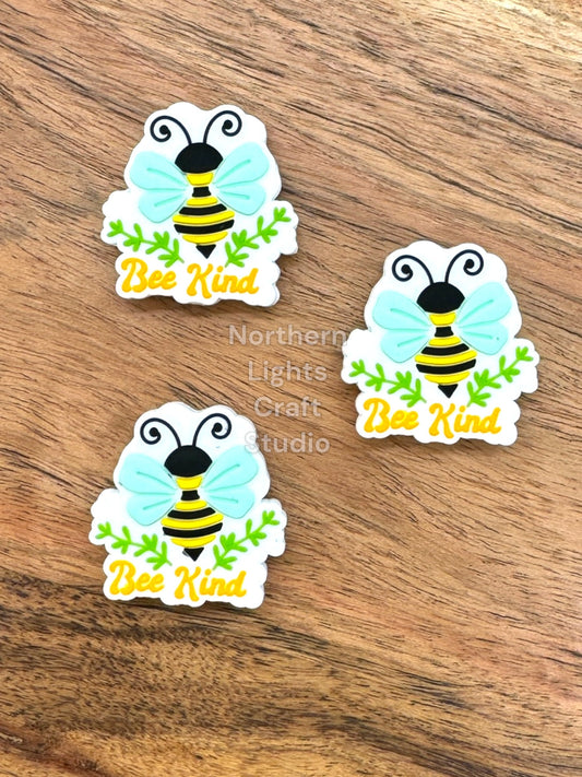 Bee Kind Focal, Be Kind Silicone Focal Bead, Be Kind Charm, Positivity and Encouragement Focal Bead, New Release